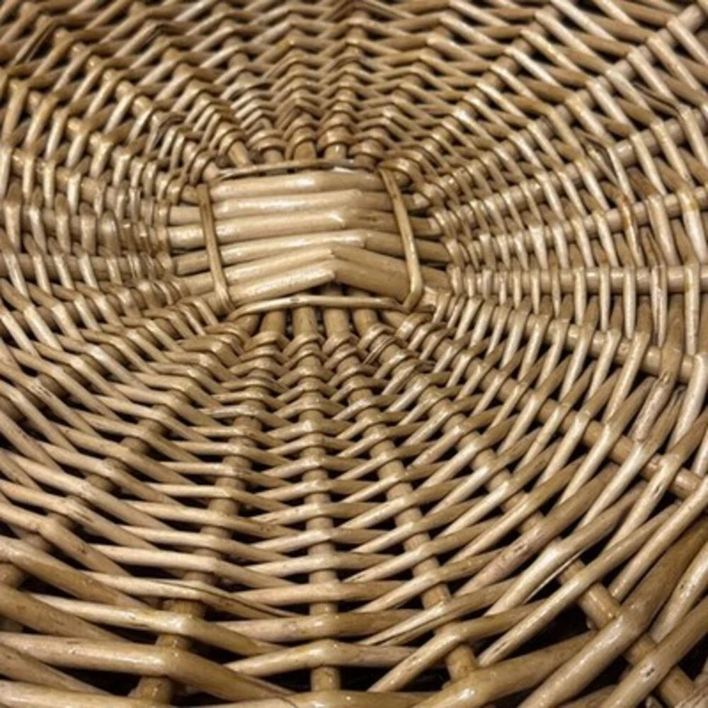 Large Vintage Wicker Gathering Basket Garden Flower Herb French Country